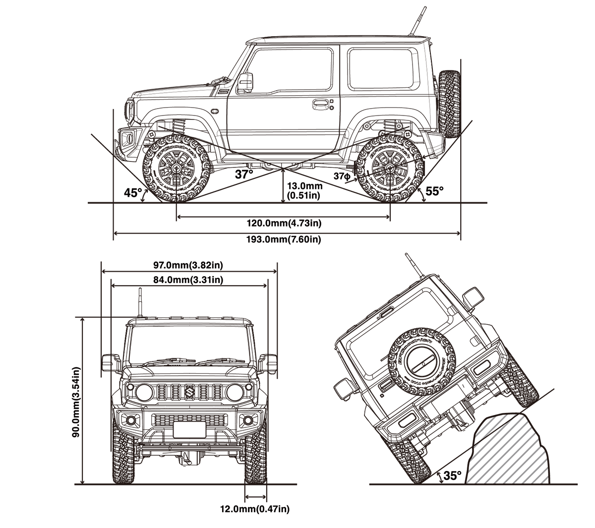 Kyosho Mini-Z 4x4 Suzuki Jimny Sierra, Chiffon Ivory, Ready Set - Small  Addictions RC